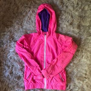Ivivva rain full zip/windbreaker jacket